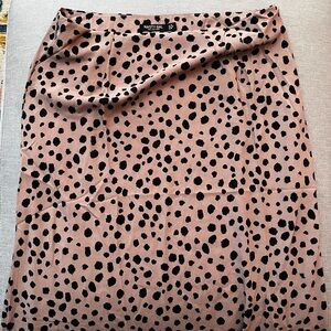 Nasty Gal pink patterned midi-length skirt